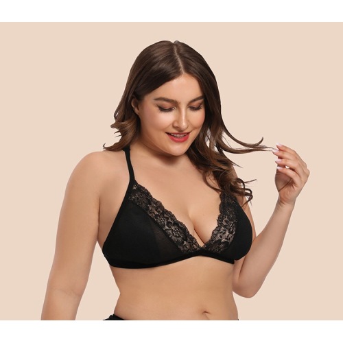 Auf Lager 3XL herausnehmbares, gepolstertes sexy Bralette mit Blumenspitze