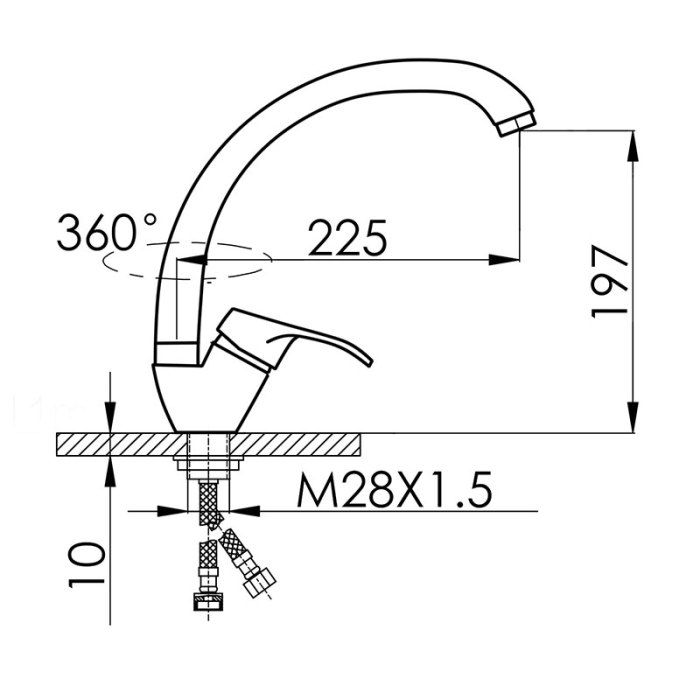 35mm Electroplating Faucet Zinc Alloy