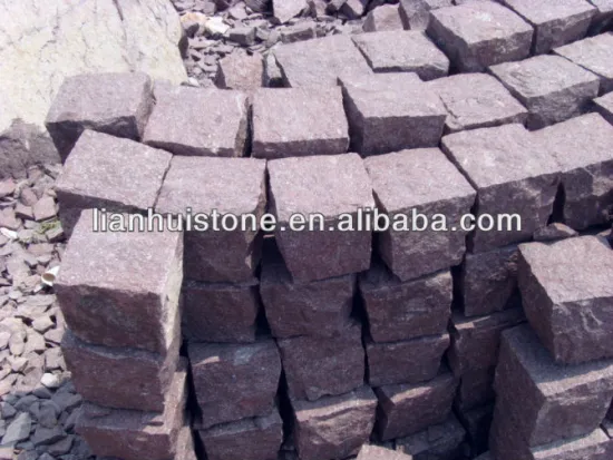 Red Porphyry Paver, Fanshape Paving Stone, Porphyry Paving Stone
