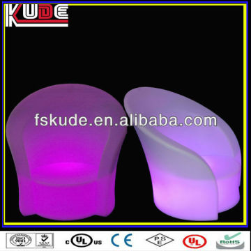 LED light plastic one seat sofa modern design sofa leisure modern floor sofa seating