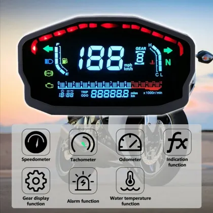 YD-MO03 Motorcycle LCD Digital Speed Meter Odometer for BMW HONDA DUCATI