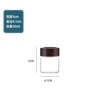 Glass Bottle Airtight Storage with Wooden Cap