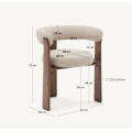 Cómoda silla de comedor con respaldo para comedor