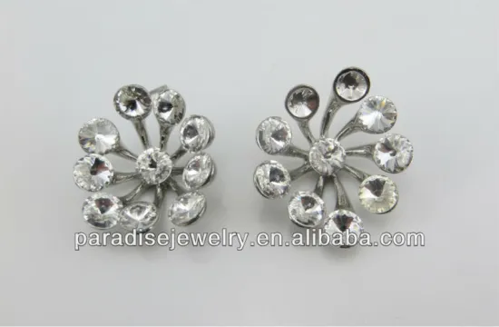 2013 Popular flower design rhinestone stud earrings for women E-21166