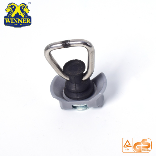 Plastic Base Single Stud Fitting With SS D Ring
