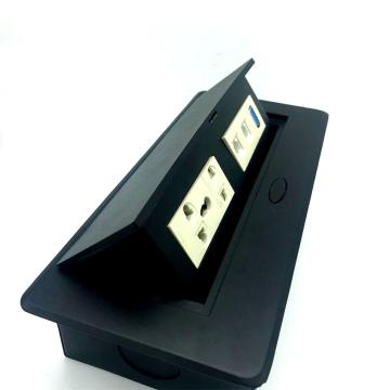 Pop-Up Embedded Hidden Multimedia Box for Office Desk