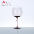 Customized Striped Water Goblet Red Wine Crystal Glasses