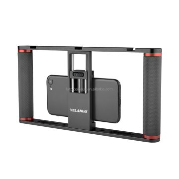 Aluminium Alloy Phone Cage Rig Kit with Dual Handles for Vlogging and Photography
