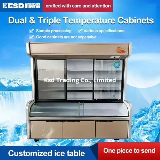 Three Tempered Glass Door Upright Convenience Chiller Supermarket Freezer