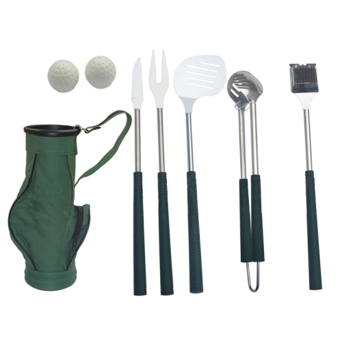 Conjunto de ferramentas para churrasco de golfe profissional 6pcs