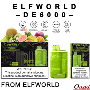 2023 Top Selling ElfWorld DE6000 Disposable Vape