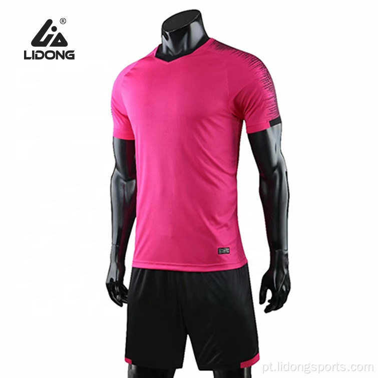 O futebol de sublimação personalizado usa camisa de futebol seco rápido