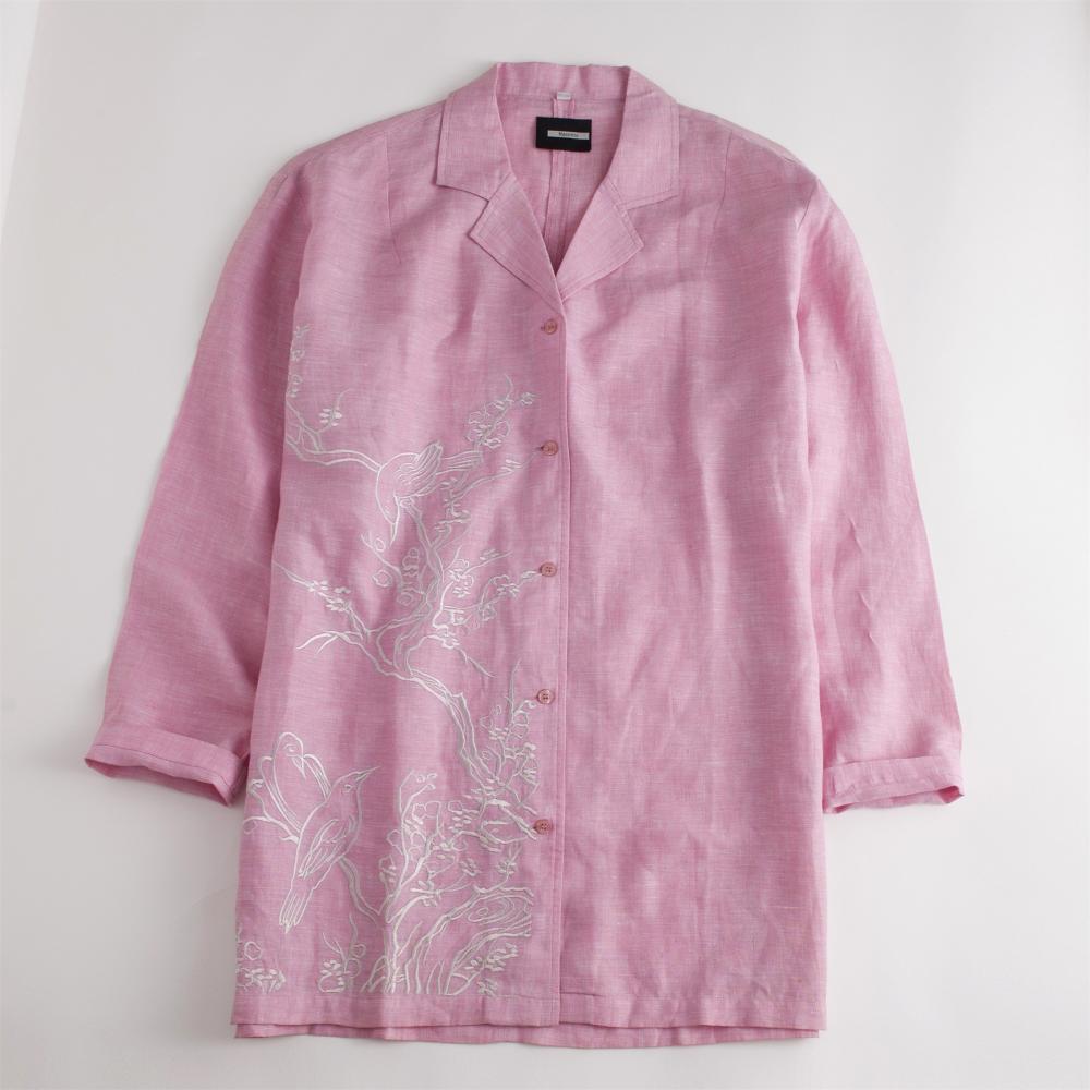 Ladies Slim Fit Embroidered Jacket Shirt