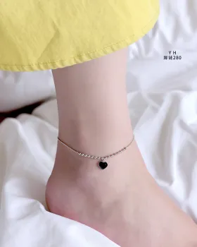 Linglong pure silver ankle chain