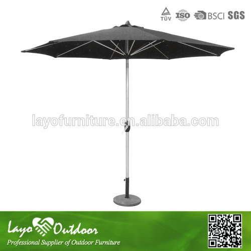 Aluminum Frame Stylish parasol alum pole black freestanding parasol alum pole and ribs