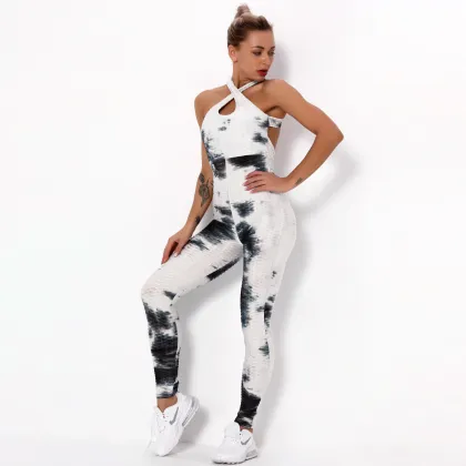 Yoga Clothing Women's One-pieces Workout Gym Jumpsuit Pants