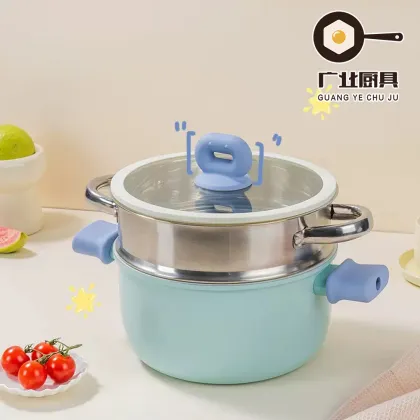 Blue Bean Treasure Double-layer Steaming Soup Pot
