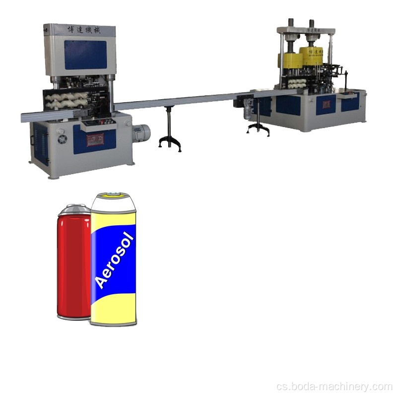 Stroj na výrobu aerosolových pocínovaných plechovek