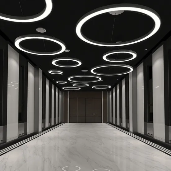 Modern Dimmable LED Pendant Lights for Gym and Office - 40W 800mm Circular Hanging Chandelier