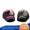 Topi Baseball yang Dicuci Blok Warna Tambalan Pinggiran Tangan