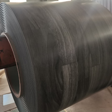 Panneaux imprimés en tôle d'aluminium en bois foncé