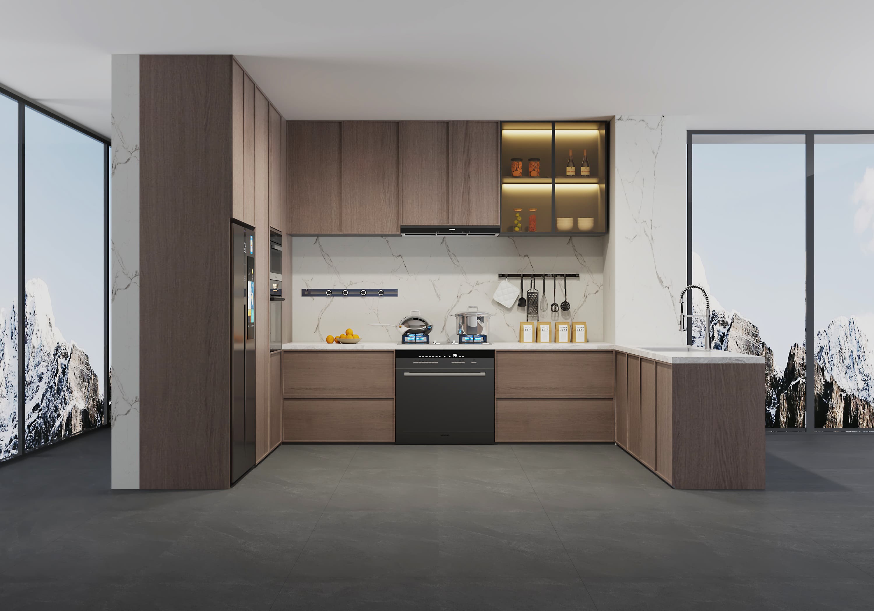 Barahton custom stainless steel cabinets