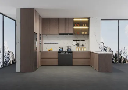 Sleek Integrated Kitchen Set