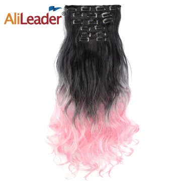 AliLeader 16 Clips In Hair Extension Synthetic Hair Clip In Hair Extension Body Wave Clip