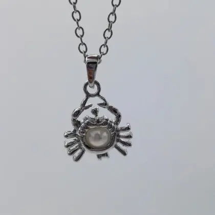 Copper Gold Crab Shaped Hollow Pendant Cage