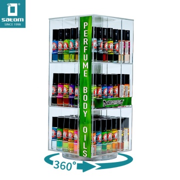 Satom Retail Rotating Display 3-Tier Perfume Organizer