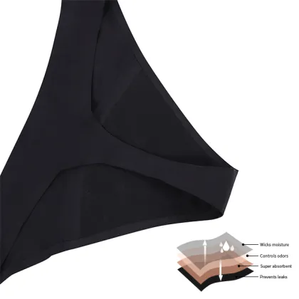 Sexy Ice Silk Thong Period Underwear - Fashion Lingerie S-2XL