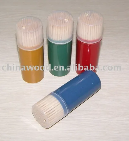 wooden toothpick -- 140pcs/PP tube