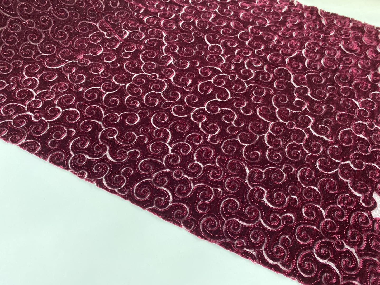 Garment Velvet Embroidery Fabric