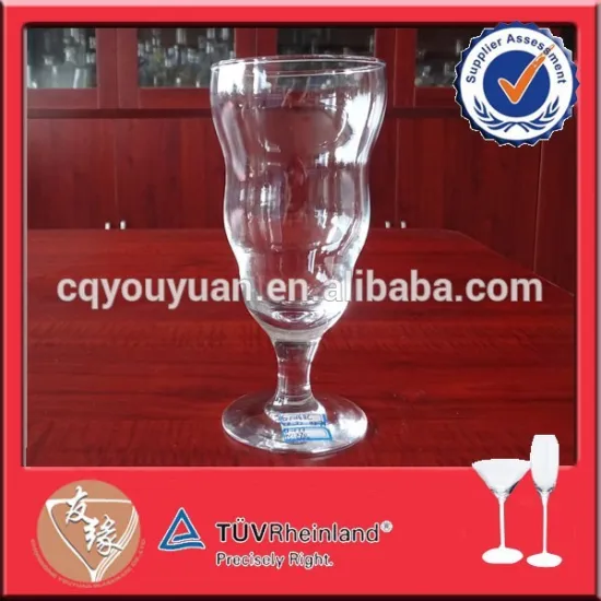 Beautiful high clear glass ice cream parfait glasses