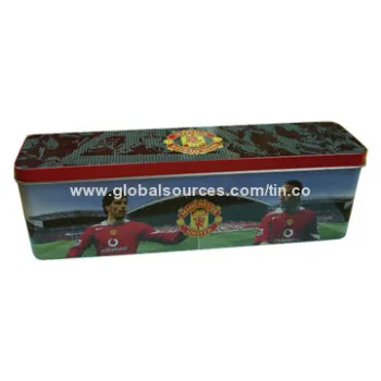 Rectangular Tin Box with Hinge, CMYK and Pantone Colors Available