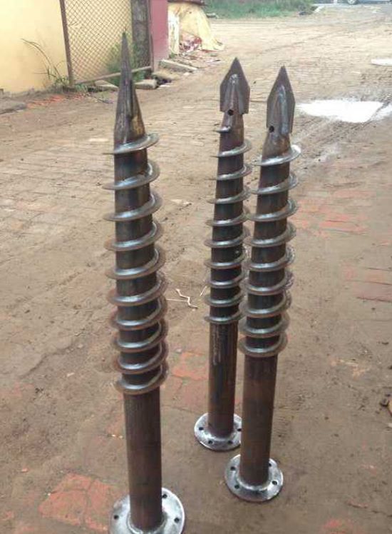 Galvanized Ground Screw Pile Construction Spiral Pile