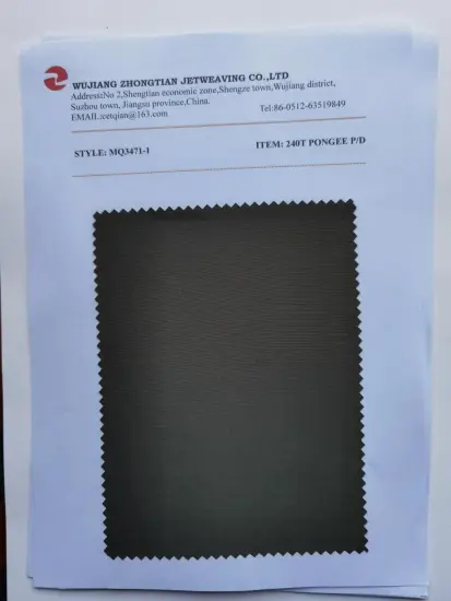 100% POLYESTER 240T PONGEE P/D