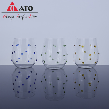 Irregular Dot Glass Juice Cup Glass Breakfast Cup