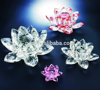 Crystal Lotus Flower, lotus flower candle holder wholesale