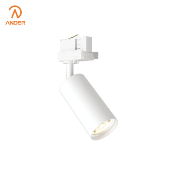 带集成导轨安装座的黑色三相聚光灯