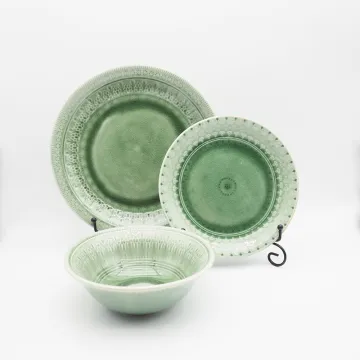 Luxury Re-active Glaze Ceramic Stoneware Dinner Set Dinnerware Set