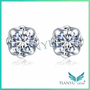 difference between moissanite and diamond cheapest 2 carat 14k yellow gold moissanite forever brilliant earrings