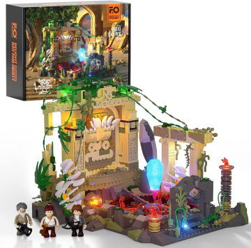 FunWhole F9010: Modello di rovina del tempio della giungla a LED Blocks Toy - un gioco di assemblaggio educativo