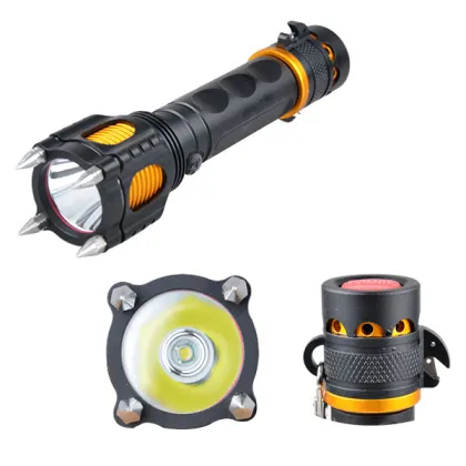 Self-defense Alarm Flashlight Tactical Torch Camping Rivet Knife Self-defense Alarm Flashlight