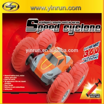 2.4G High Speed bumper rc stunt car with big inflatable wheels 1:10