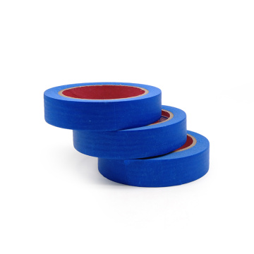 Blue painters tape on car masking tape