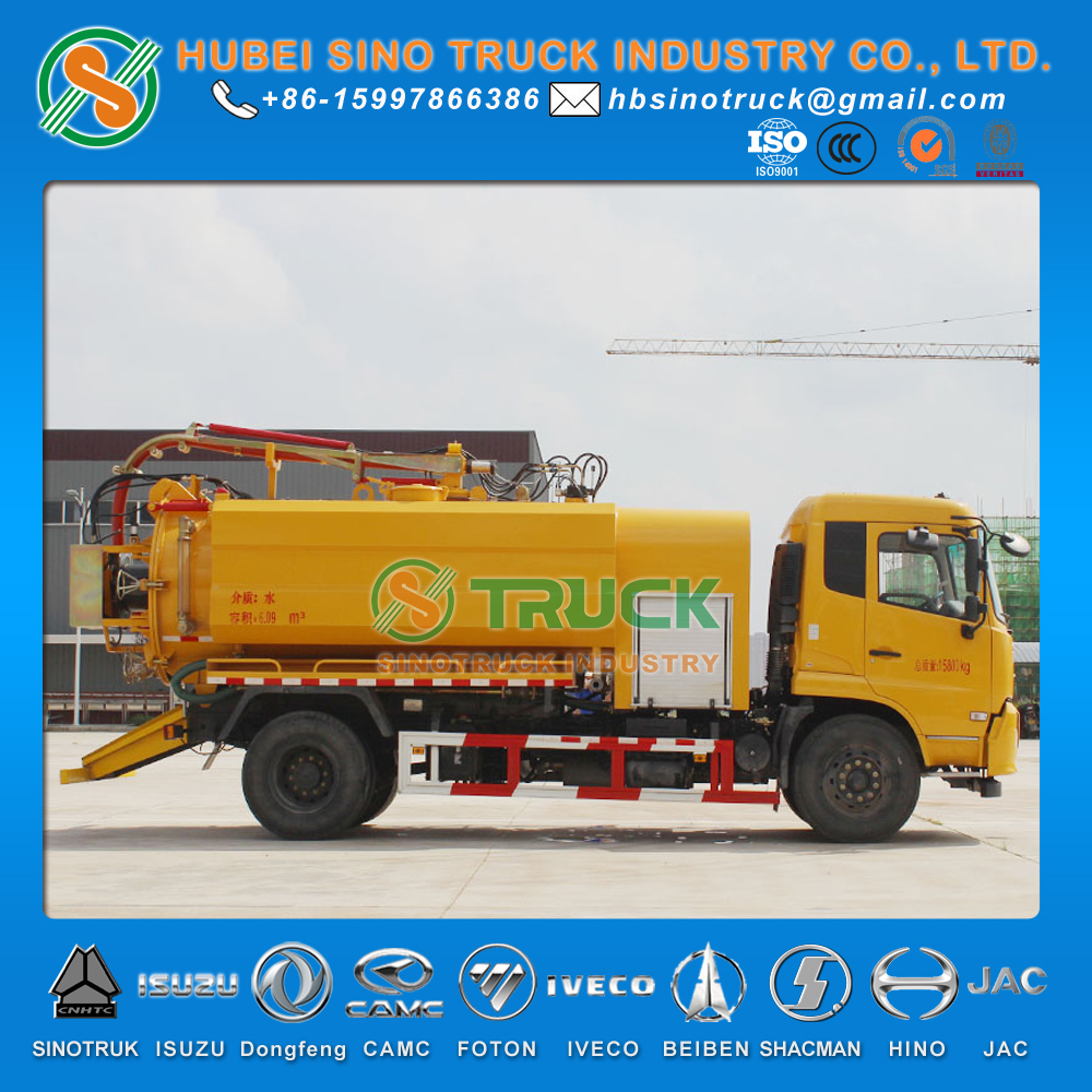 combined suction and jetting truck