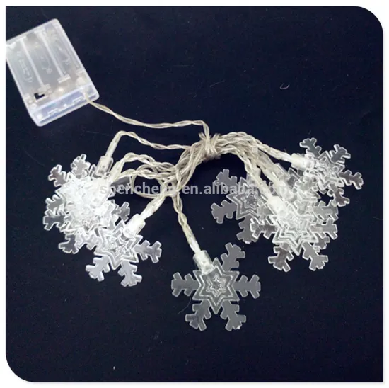 fancy white battery snowflake christmas lights
