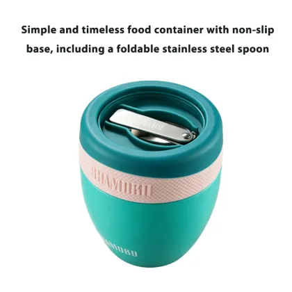 Color Block Insulated Lunch Pot