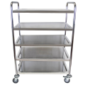 Kitchen Stainless Steel Dining Trolley with Brakes